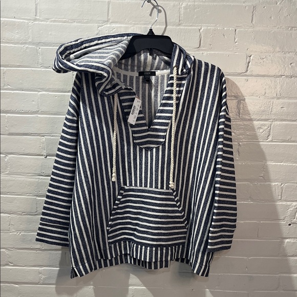J. Crew Sweaters - J. Crew Navy and White Striped Pullover NWT